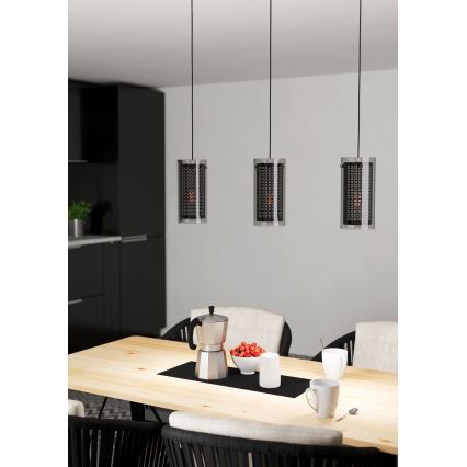 Eglo - Csillár zsinóron 3xE27/10W/230V