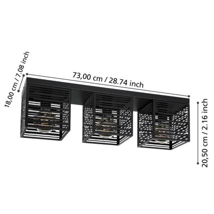 Eglo - Mennyezeti lámpa 3xE27/40W/230V