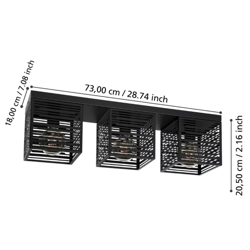 Eglo - Mennyezeti lámpa 3xE27/40W/230V