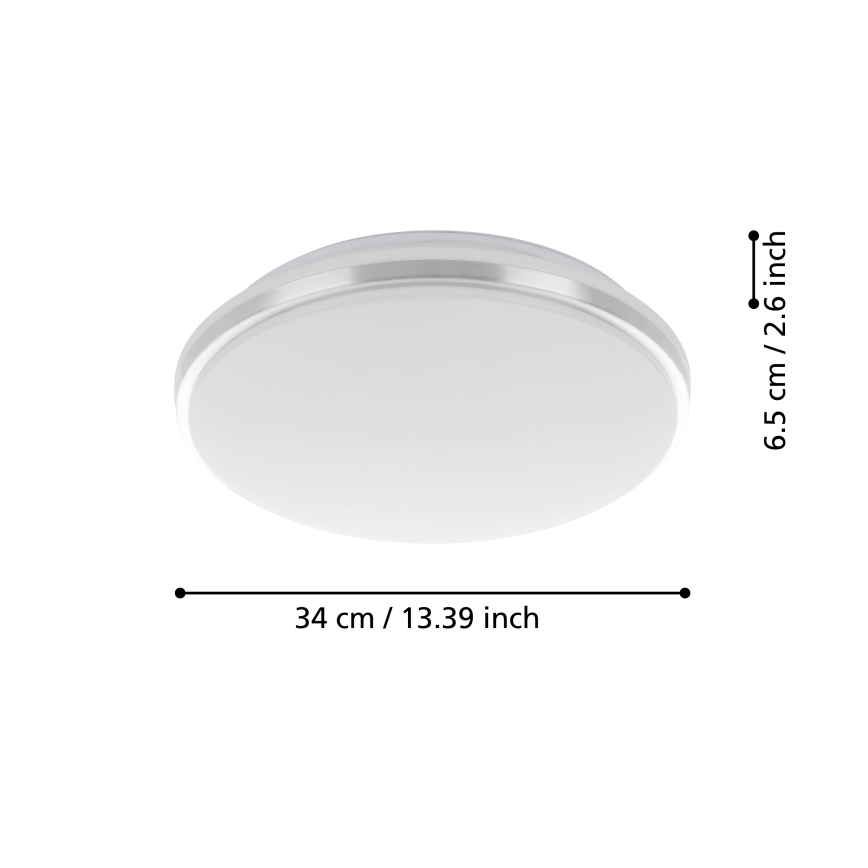 Eglo - LED Fürdőszobai mennyezeti lámpa LED/15,6W/230V IP44 fényezett króm