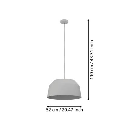 Eglo - Csillár zsinóron 1xE27/40W/230V á. 52 cm