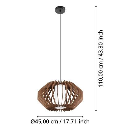 Eglo - Csillár zsinóron 1xE27/40W/230V