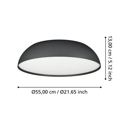 Eglo - LED RGBW Dimmelhető mennyezeti lámpa 3xLED/11W/230V 2700-6500K átm. 55 cm