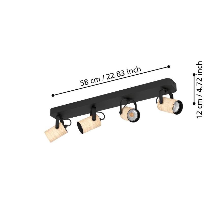 Eglo - LED Spotlámpa 4xGU10/3W/230V
