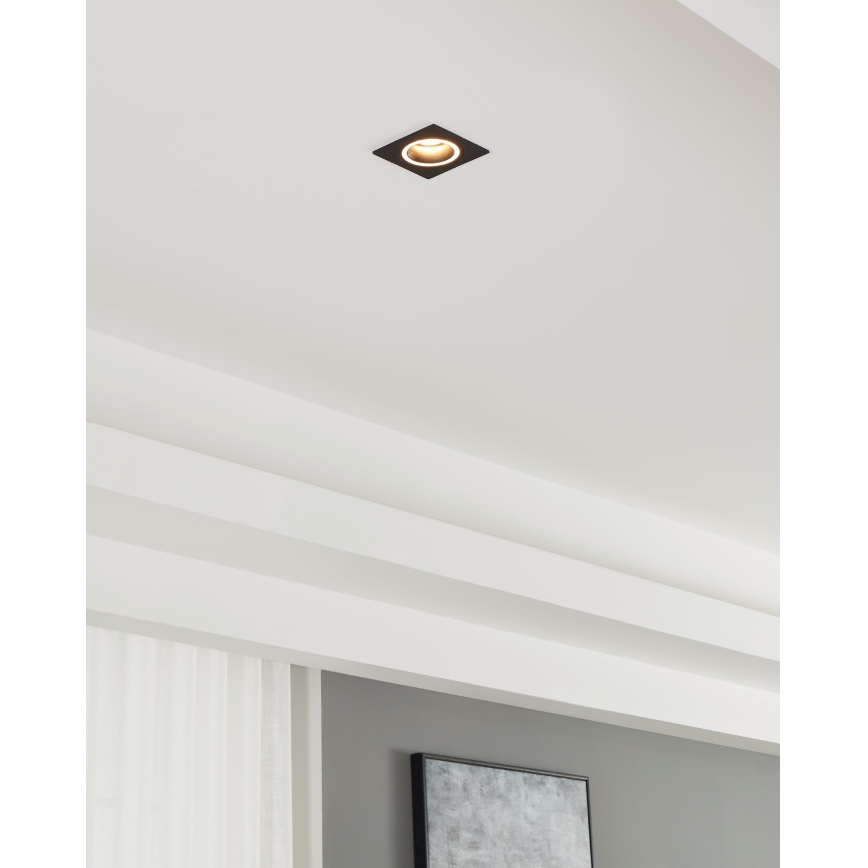 Eglo - Beépíthető lámpa 1xGU10/35W/230V antracit