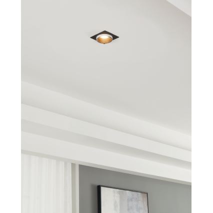 Eglo - Beépíthető lámpa 1xGU10/35W/230V fekete