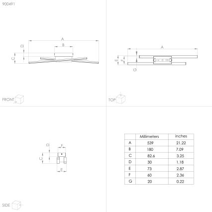 Eglo - LED Fali lámpa 2xLED/6,3W/230V