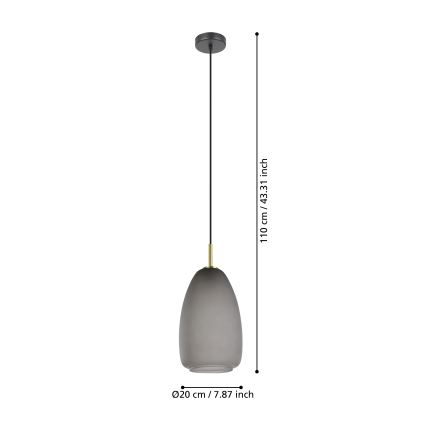Eglo - Csillár zsinóron 1xE27/40W/230V