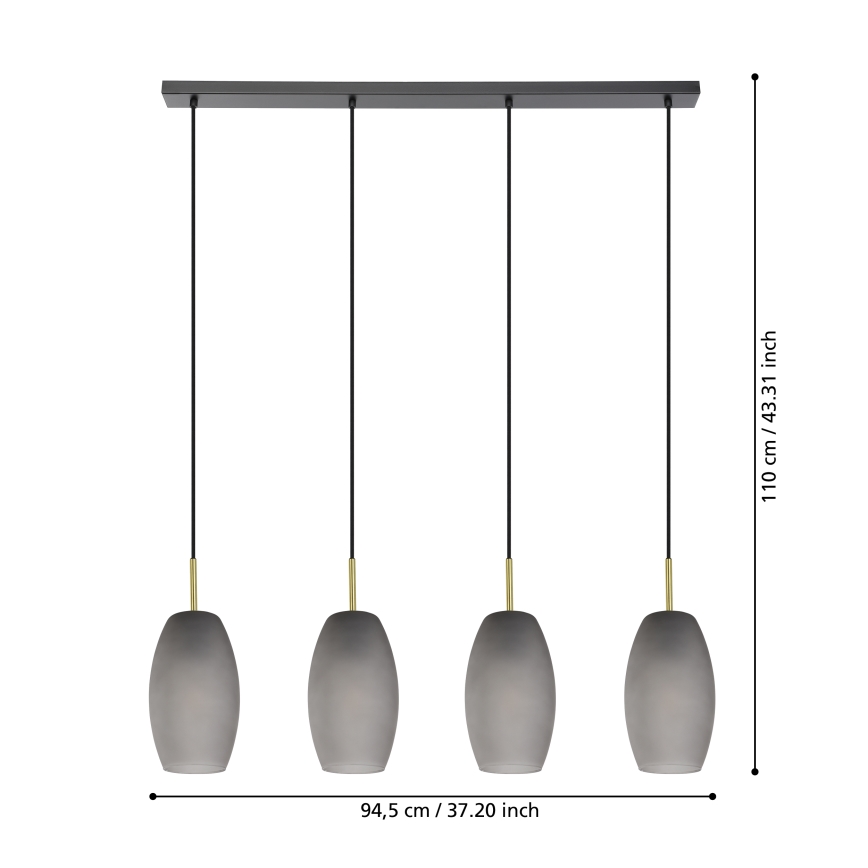 Eglo - Csillár zsinóron 4xE27/40W/230V