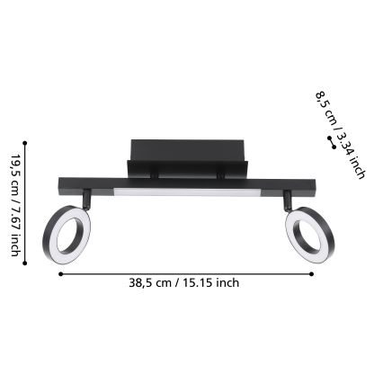 Eglo - LED spotlámpa 2xLED/3,2W/230V + LED/3,3W