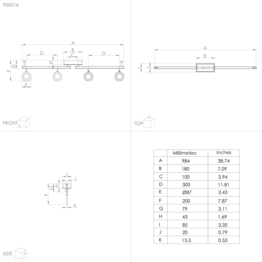 Eglo - LED Spotlámpa 4xLED/3,2W/230V + 2xLED/3,3W/230V