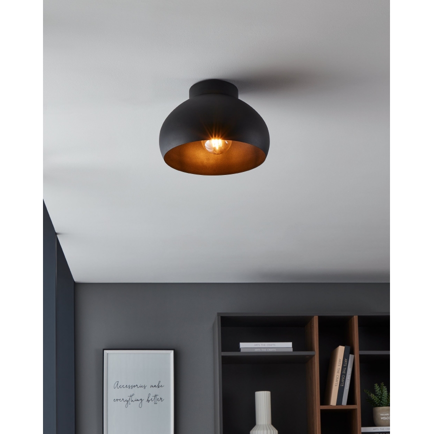 Eglo - Mennyezeti lámpa 1xE27/40W/230V fekete