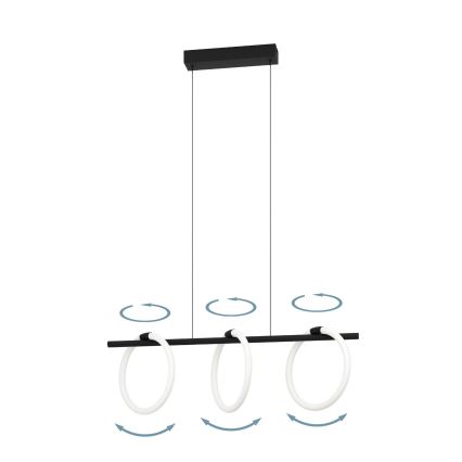 Eglo - LED Csillár zsinóron 3xLED/9W/230V