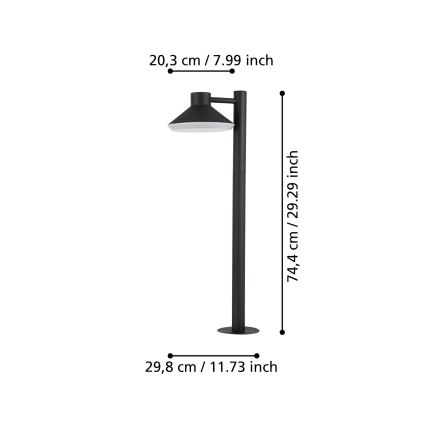 Eglo - LED Kültéri lámpa 1xGU10/4,6W/230V IP44