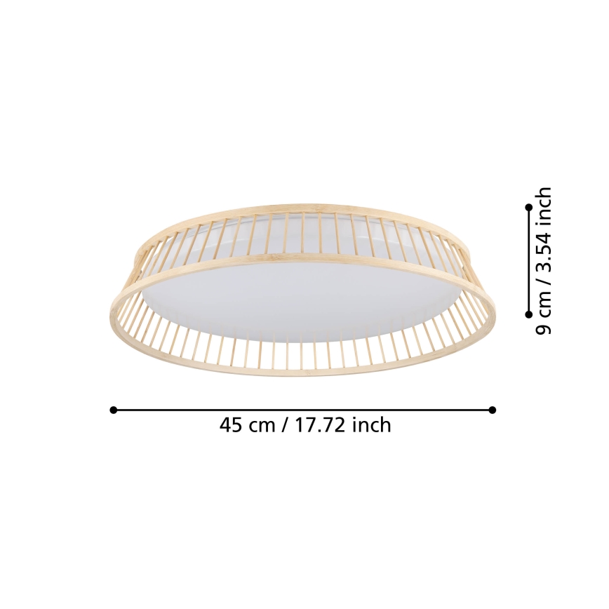 Eglo - LED Mennyezeti lámpa LED/20W/230V barna