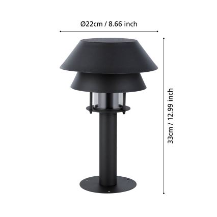 Eglo - Kültéri lámpa 1xE27/40W/230V 33 cm IP65