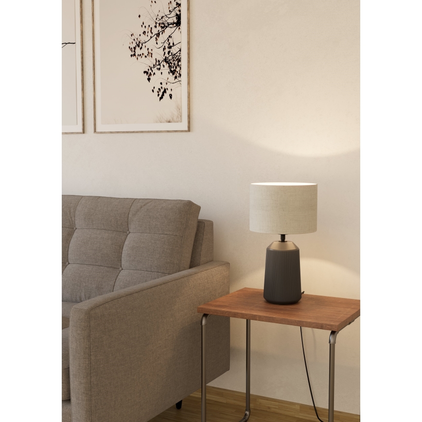 Eglo - Asztali lámpa 1xE27/40W/230V szürke