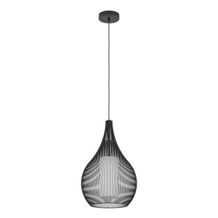 Eglo - Csillár zsinóron 1xE27/40W/230V fekete