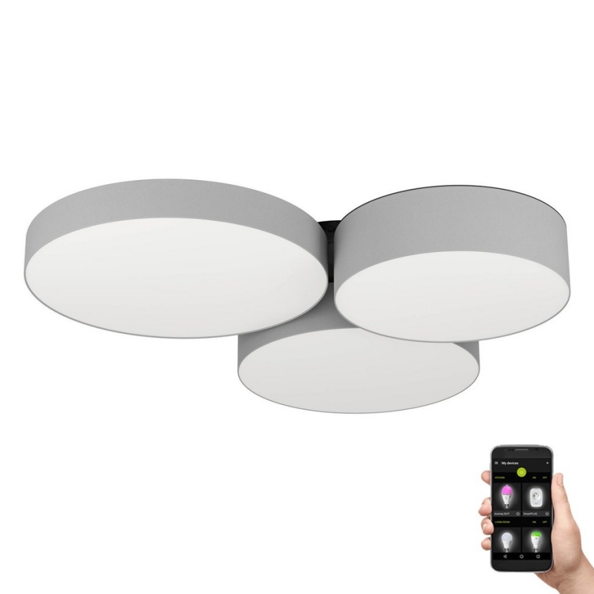 Eglo - LED RGBW Dimmelhető mennyezeti lámpa 3xLED/7,5W/230V 2700-6500K szürke