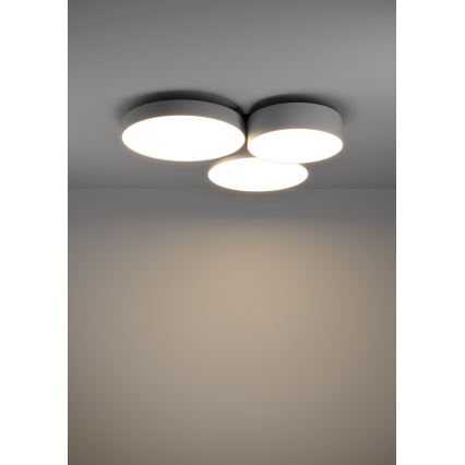 Eglo - LED RGBW Dimmelhető mennyezeti lámpa 3xLED/7,5W/230V 2700-6500K szürke