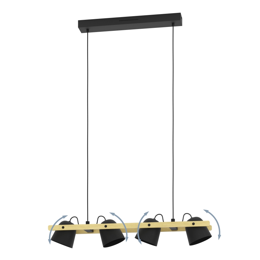 Eglo - LED RGBW Dimmelhető csillár zsinóron 4xLED/3,7W/230V 2700-6500K