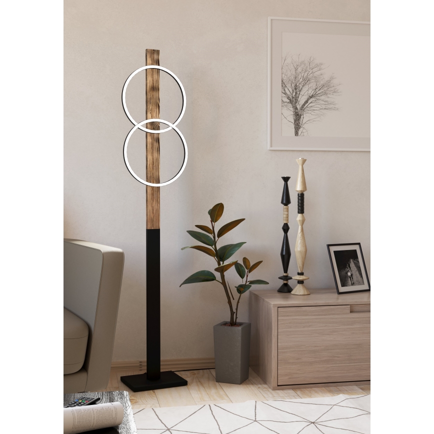 Eglo - LED Állólámpa 2xLED/12W/230V 3000K barna/fekete