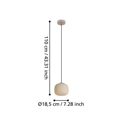 Eglo - Csillár zsinóron 1xE27/40W/230V