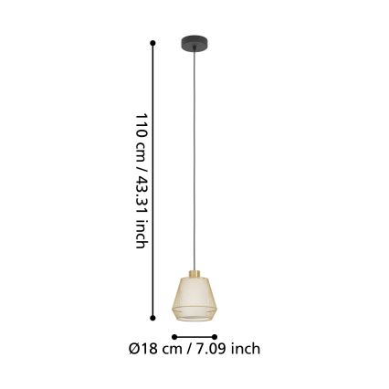 Eglo - Csillár zsinóron 1xE27/40W/230V