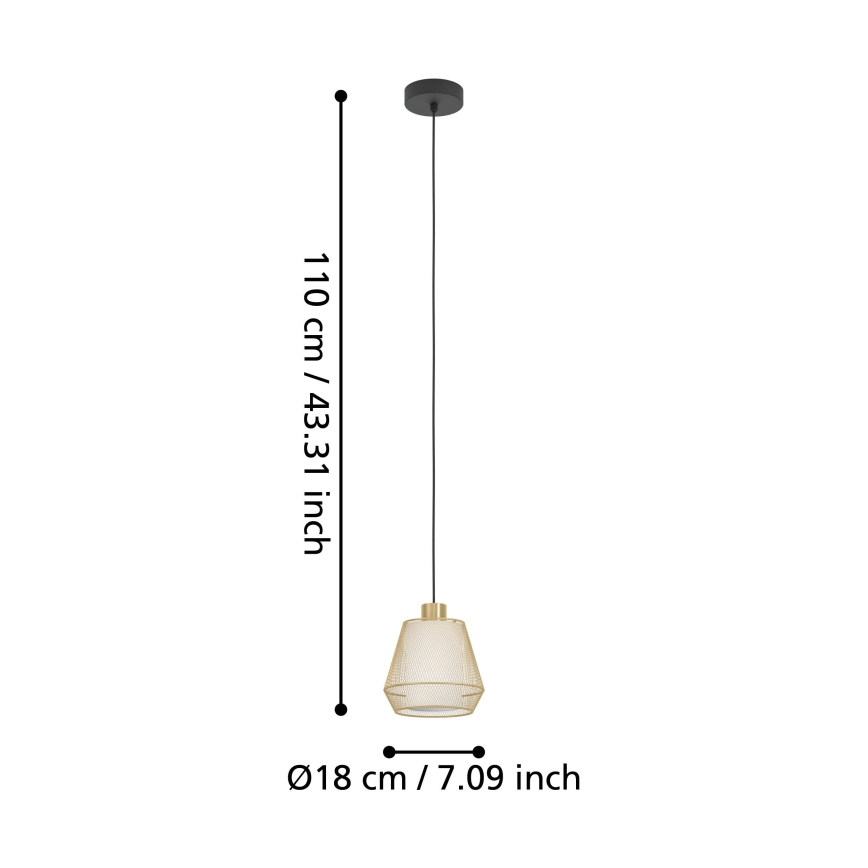 Eglo - Csillár zsinóron 1xE27/40W/230V