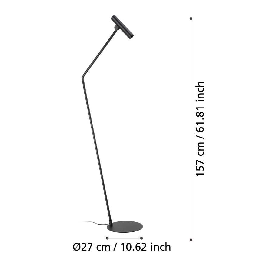 Eglo - LED Állólámpa LED/5W/230V 3000K fekete