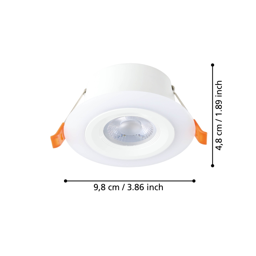 Eglo - KÉSZLET 3x LED Beépíthető lámpa 3xLED/4,8W/230V fehér