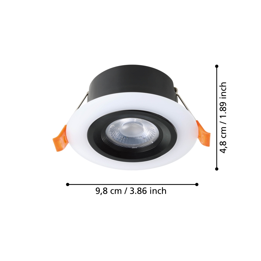 Eglo - LED Beépíthető lámpa LED/4,8W/230V fekete