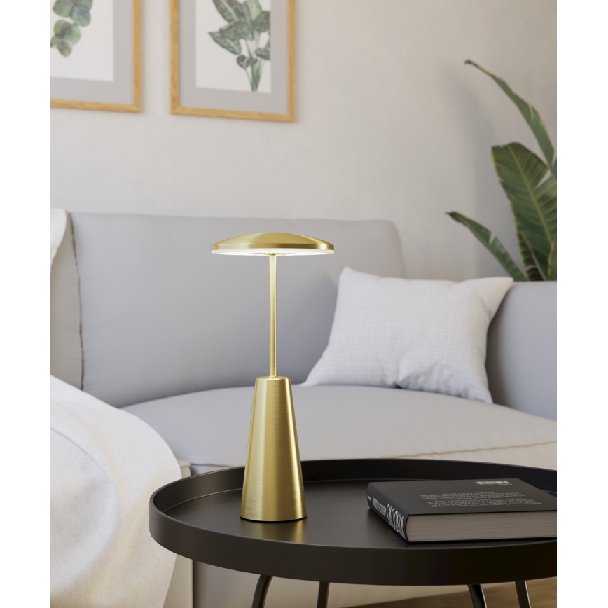 Eglo - LED Dimmelhető érintős kültér lámpa LED/2,8W/5V 2400K/3000K/4000K 5200 mAh IP54 arany