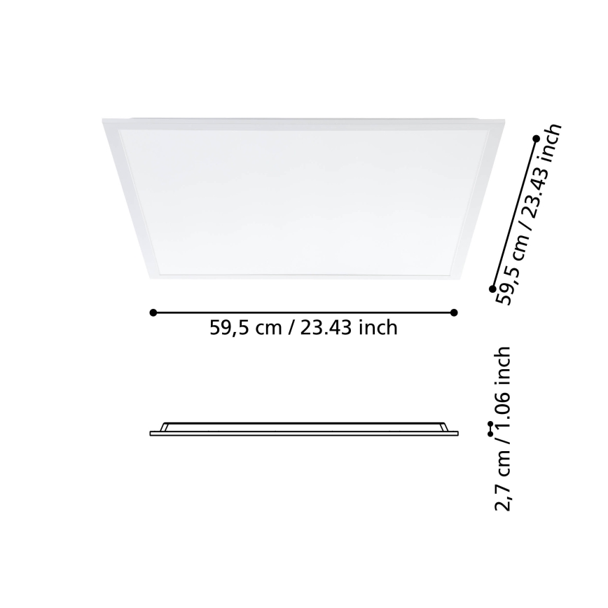 Eglo - LED Felületre szerelhető panel LED/34,5W/230V 60x60 cm