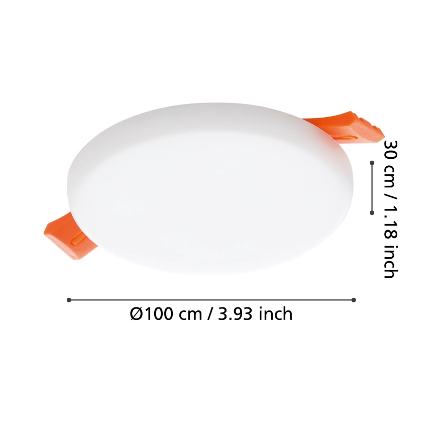 Eglo - LED Fürdőszobai beépíthető lámpa LED/5,5W/230V átm. 10 cm IP65