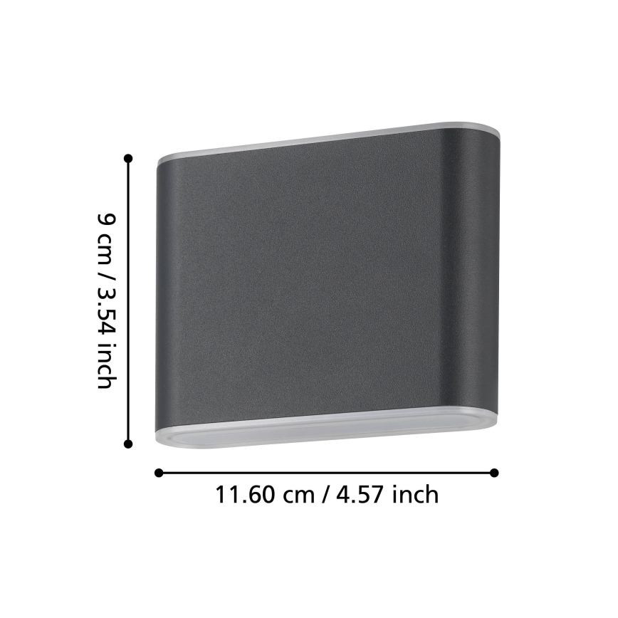 Eglo - LED Kültéri fali lámpa 2xLED/2,9W/230V 3000K/4000K/6500K IP65