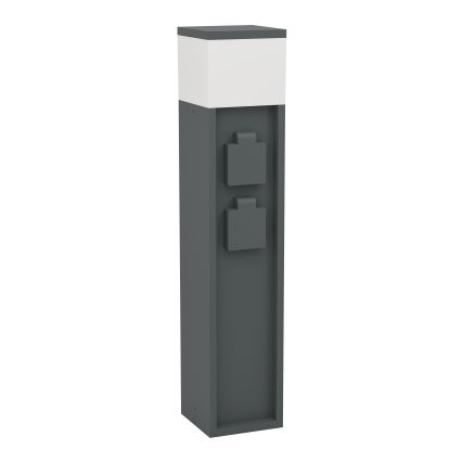 Eglo - Kültéri lámpa 2 aljzattal, 1xE27/25W/230V, IP54, antracit