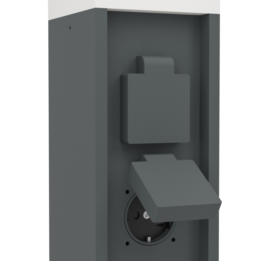 Eglo - Kültéri lámpa 2 aljzattal, 1xE27/25W/230V, IP54, antracit