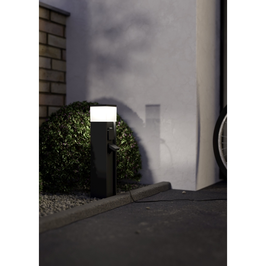 Eglo - Kültéri lámpa 2 aljzattal, 1xE27/25W/230V, IP54, antracit