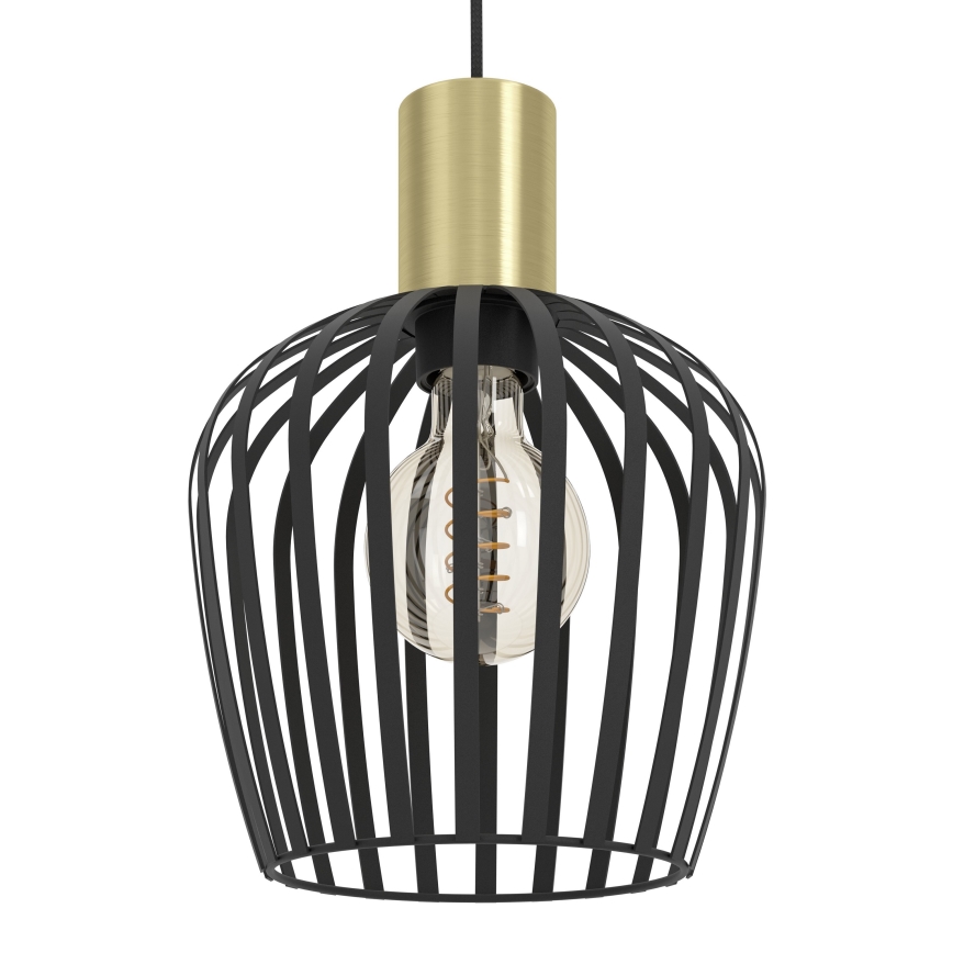 Eglo - Csillár zsinóron 3xE27/40W/230V fekete/arany