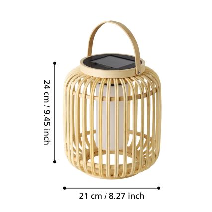 Eglo - LED Napelemes asztali lámpa LED/3,3W/3,7V 1800 mAh IP44