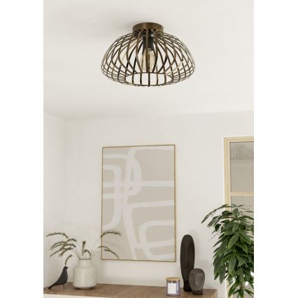 Eglo - Mennyezeti lámpa 1xE27/40W/230V, átm. 38,5 cm, bronzszínű
