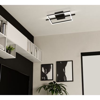 Eglo - LED RGBW Dimmelhető mennyezeti lámpa LED/17W/230V 2700-6500K fekete + távirányítás