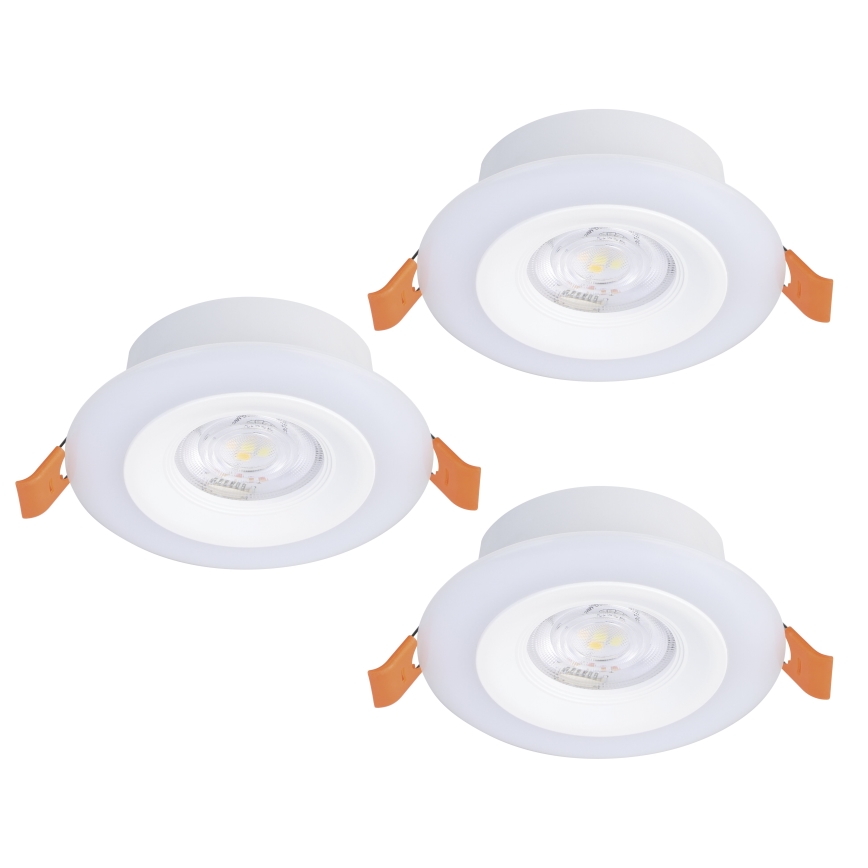 Eglo - 3xLED RGBW szett, fényerőszabályozható fürdőszobai beépíthető mennyezeti lámpa LED/3,8W/230V 2700-6500K IP44 + távirányító