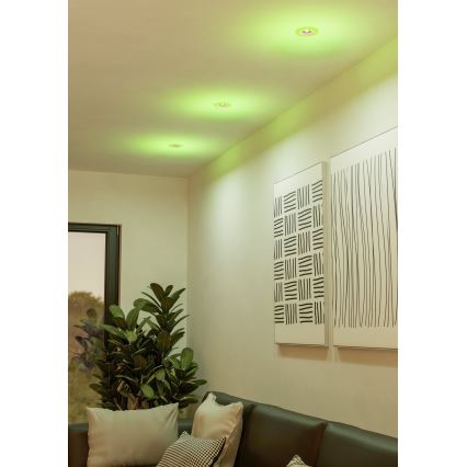 Eglo - 3xLED RGBW szett, fényerőszabályozható fürdőszobai beépíthető mennyezeti lámpa LED/3,8W/230V 2700-6500K IP44 + távirányító