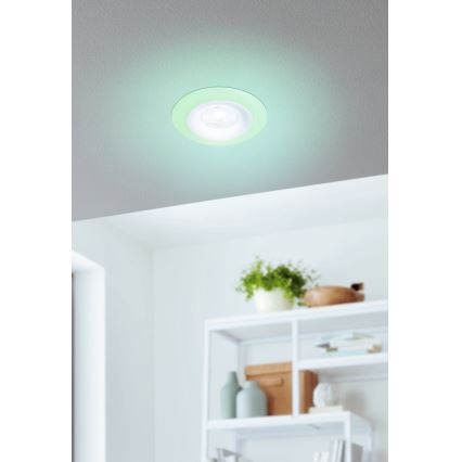 Eglo - 3xLED RGBW szett, fényerőszabályozható fürdőszobai beépíthető mennyezeti lámpa LED/3,8W/230V 2700-6500K IP44 + távirányító