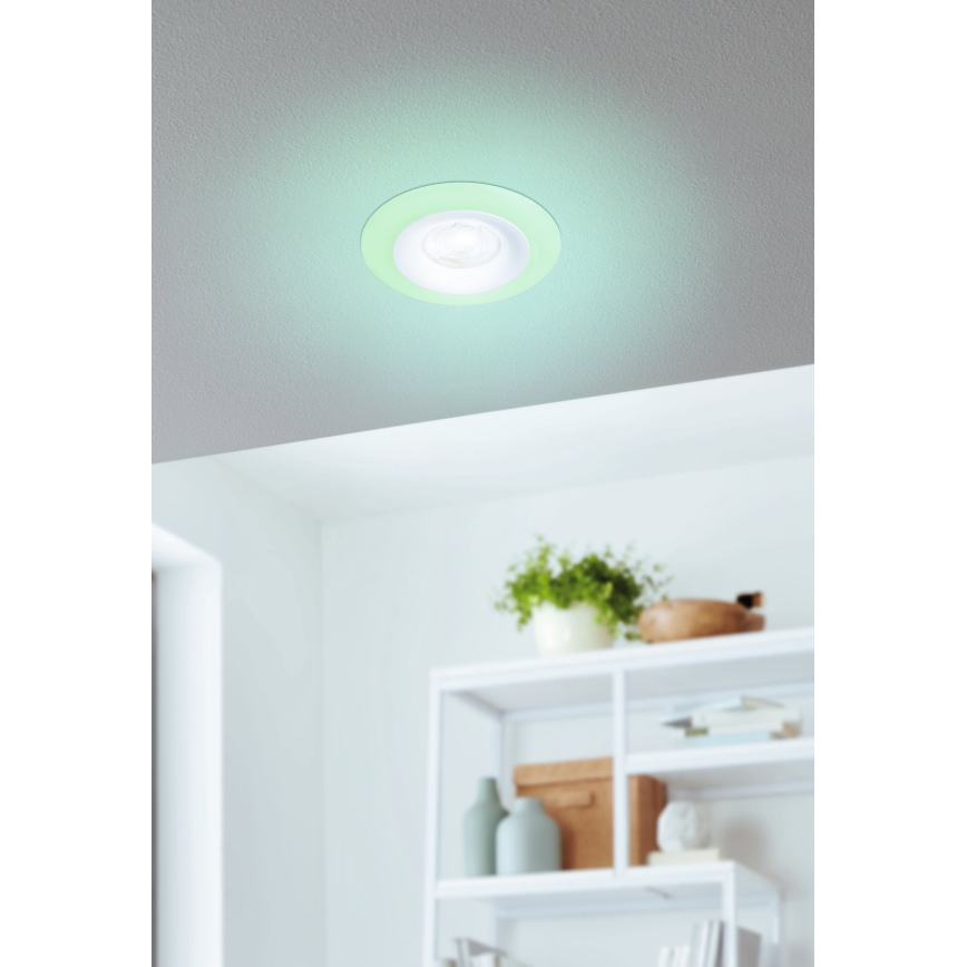 Eglo - 3xLED RGBW szett, fényerőszabályozható fürdőszobai beépíthető mennyezeti lámpa LED/3,8W/230V 2700-6500K IP44 + távirányító