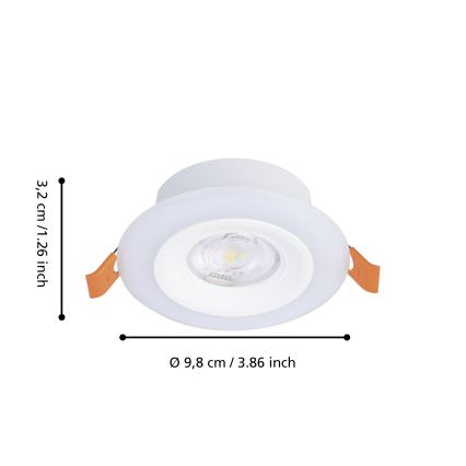 Eglo - 3xLED RGBW szett, fényerőszabályozható fürdőszobai beépíthető mennyezeti lámpa LED/3,8W/230V 2700-6500K IP44 + távirányító