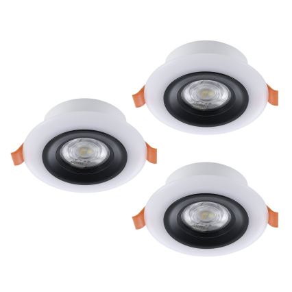 Eglo - 3 darabos LED RGBW dimmelhető fürdőszobai süllyesztett lámpa LED/3,8W/230V 2700-6500K IP44 + távirányító