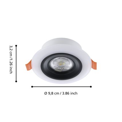 Eglo - 3 darabos LED RGBW dimmelhető fürdőszobai süllyesztett lámpa LED/3,8W/230V 2700-6500K IP44 + távirányító
